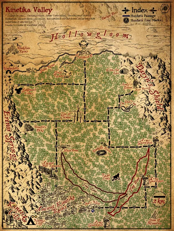 Map — Kinetika Valley. A regional survey of the Kinetika Valley.
