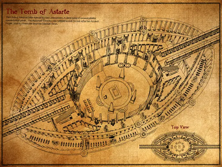 Map — Tomb of Astarte. A survey of the Tomb of Astarte.